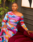 The Sunset Symphony Gown